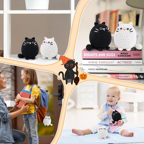 Cat Crochet Kit for Beginners-Calico Cat Crochet Kits for Adults Kids, Crochet Starter Kit with Step-by-Step Video Tutorials,Crochet Animal Kits Learn to Crochet Kits for Adults Kids in Kuwait