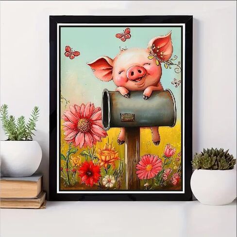 Diamond Art Painting Kits for Adults - Full Drill Diamond Painting Kits for Beginners Diamond Dots for Adults, Round 5D Paint with Diamonds Pictures Gem Art Painting Kits DIY Adult Crafts Kits 12x16 in Kuwait