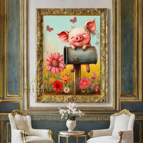 Diamond Art Painting Kits for Adults - Full Drill Diamond Painting Kits for Beginners Diamond Dots for Adults, Round 5D Paint with Diamonds Pictures Gem Art Painting Kits DIY Adult Crafts Kits 12x16 in Kuwait