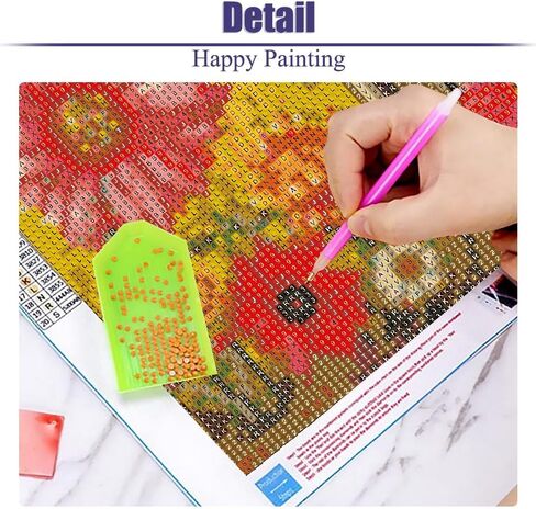 Diamond Art Painting Kits for Adults - Full Drill Diamond Painting Kits for Beginners Diamond Dots for Adults, Round 5D Paint with Diamonds Pictures Gem Art Painting Kits DIY Adult Crafts Kits 12x16 in Kuwait