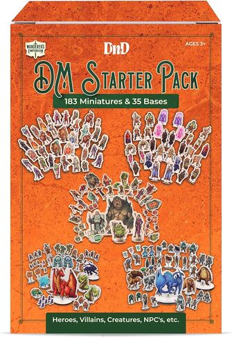 183x Hard Flat DND Miniatures with Bases | Dungeons and Dragons Starter Set 5e Mini Figures, Pawns, Standees, Tokens (DM Starter Set, 183, Miniatures) in Saudi Arabia