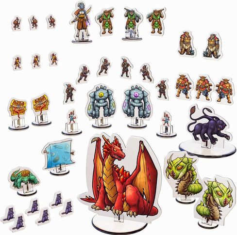 183x Hard Flat DND Miniatures with Bases | Dungeons and Dragons Starter Set 5e Mini Figures, Pawns, Standees, Tokens (DM Starter Set, 183, Miniatures) in Saudi Arabia