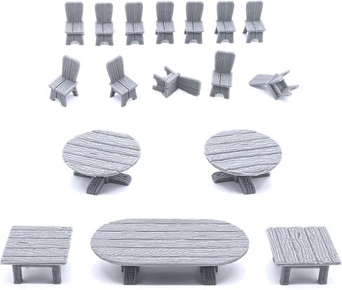 EnderToys Tavern Bar Furniture Set by EC3D, 3D Printed Tabletop RPG Scenery and Wargame Terrain 28mm Miniatures in Saudi Arabia