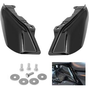 Vivid Black Mid-Frame Air Deflector Heat Shield Trim Cover Fit for Harley Touring Road King Electra Street Glide Tri Glide 2009-2016
