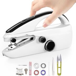 Handheld Sewing Machine,Two dear,Mini sewing machine,Easy to Use and Fast Stitch Suitable for Clothes,Fabrics, DIY Home Travel Electric Handheld Sewing Machine for Beginners(Black) in Kuwait