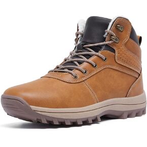 Mens Winter Snow Boots Warm Fur Lined Hiking Boot Lightweight Non Slip Outdoor Shoes