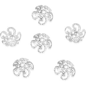50pcs Adabele Tarnish Resistant Flower Filigree 10mm Bead Caps Gold Plated Brass Metal Bead End Cap for Jewelry Craft Making BF47-2