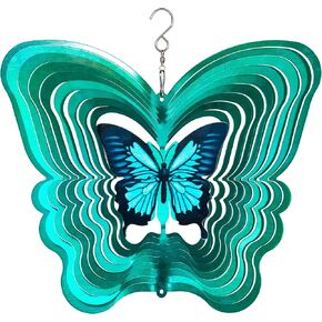 Butterfly Wind Spinners for Yard and Garden, Metal Butterfly Ornaments for Garden Décor, Outdoor Wind Spinner, Butterfly Gifts, Outdoor Garden Decoration, 12 inch Butterfly Wall Décor by ISEO