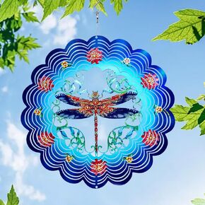 Garden Wind Spinners Outdoor Decor, 12“ Butterfly Metal Wind Spinner for Yard Decorations Outdoor, Wind Spinners for Yard and Garden Front Porch Patio Decor