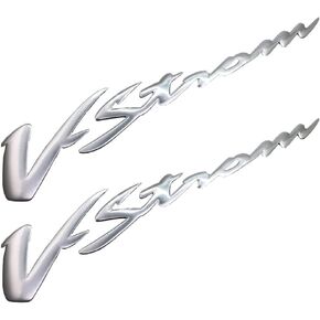 1 Pair 3D Chrome Motorcycle Emblem Badge Decals Scooter Motorbike Reflective Stickers Compatible with Suzuki V-Strom 250 DL 650 1000 XT