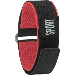 Bandini Nylon Sports Watch Band Strap - 20mm, 22mm, 18mm, 24mm, 26mm - Hook Loop & Fastening - Waterproof - Black, Red, Blue, Green, Orange