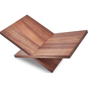Honygebia Solid Wood Book Stands - Cross Frame Sapele Wooden Book Holder, Open Bookstand for Display and Reading, Suitable for Art, Bible, Cookbook, Easel, Magazine, Textbooks