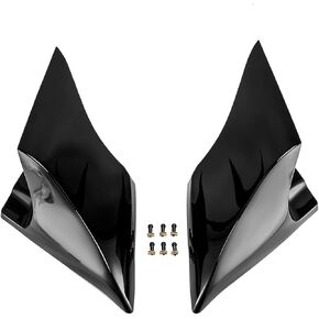 Stretched Extended Side Panel Cover Extended Stretched Bags Compatible with Harley Touring Baggers Street Glide Road King Road Glide Electra Glide Black 2014-2023