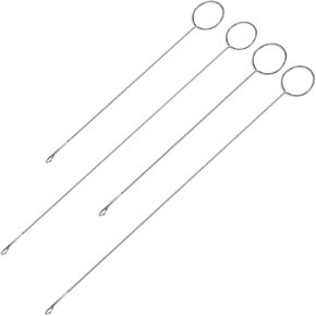 Loop Turner Sewing Tool, 4 Pieces Loop Turner Tool for Silicone Beads, Sewing Loop Turner Hook, Needle Hook, Crochet Sewing Supplies, Drawstring Threader Tool for Fabric Tube Strips DIY (10.4" & 7")