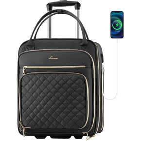 Under Seat Luggage with Wheels for Women Men, Airline Approved Underseat Carry on Luggage with Wheels for Airplanes, Small Personal Item Travel Bag with Wheels for Short Trip