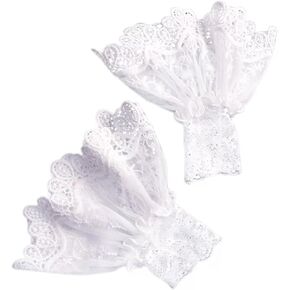 Lace Cuffs Steampunk Wrist Cuffs False Sleeves Floral Layered Lace Cuff