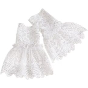 Lace Cuffs Steampunk Wrist Cuffs False Sleeves Floral Layered Lace Cuff