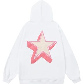 Aelfric Eden Womens Oversized Star Graphic Hoodies Fashion Long Sleeve Hoodie Pullover Hooded Sweatshirt Unisex