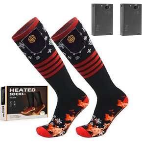 Rechargeable Heated Socks for Men, Electric Socks for Women, Foot Warmers for Women Hunting Skiing Cycling Camping Hiking Ski Sock Christmas Stockings