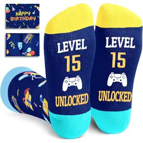 Zmart 15th Birthday Gifts Ideas for Boys - Socks for Teenager Boy Girl Age 15, Birthday Presents for 15 Year Olds Teens