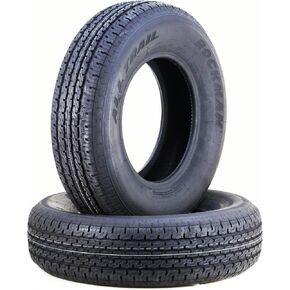ROCKMAN Trailer Tire ST205/75R14 8-Ply Load Range D 105M Steel Belted Radial 11165, Set2