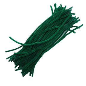 SOWAKA 50 Pcs Pipe Cleaner Chenille Stems Soft Solid Color for DIY Crafting Project Art Christmas Theme Thanksgiving Parties Decoration Home School Projects (Green)