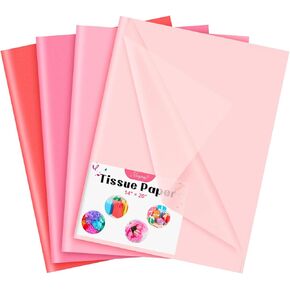 Mauproy 120 Sheets Colored Tissue Paper, 20 x 14 Inches 20 Assorted Colors Gift Wrapping Tissue Paper Bulk for Gift Bags DIY Crafts Halloween Wedding Birthday Holiday Party Decor