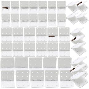 75Pcs 3Sizes White Pinned Hinge with Removable Split Pins Compatible with RC Airplane Parts DIY Accessories