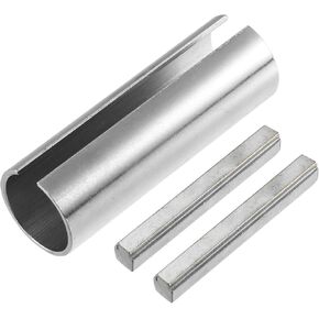 1 Set 7/8" to 1" Universal Crank Shaft Sleeve Adapter - Car Gas Engine Pulley Crank Shaft Sleeve Adapter with Step Key - Metal Silver Tone Item Replacement