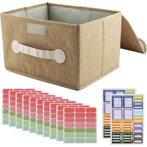 Greeting Card Organizer & Storage Box, Storing 120+ Cards with 210 Pcs Labels and 2 Pcs B5 index paper, for Scrapbooking, Envelopes, Sticker, Photos, Notecards(COLOR:Type A)