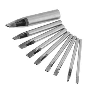 9Pcs Leather Oval Shape Hole Punch, 9 Sizes 2mm Hollow Hole Punch Set Cutter Belt Hollow Hole Punch DIY Tool Leather Craft Punch for Watch Band Belt Leather Crafting