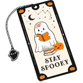 Spooky Boo Basket Stuffers, Funny Cute Bookmarks Bookish Gifts for Women Men, Horror Bookmark Gothic Spooky Goth Gifts for Women Mens Christmas Gifts, Halloween Horror Gifts for Women Men Her Him