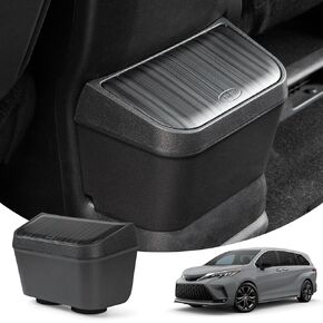 JYCDC for Toyota Sienna 2021-2024 Accessories in-car Trash can Second Row Cup Holder Design Trash can Modification Waterproof Utility Box car Upgrade(Black)