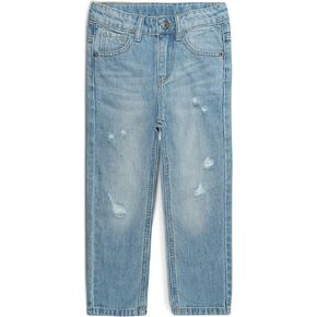 KIDSCOOL SPACE Girls Slim Jeans,Vintage Distressed Soft Denim Pants