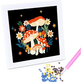 Anseal Cute Diamond Art Kits,DIY Painting Art for Kids with Wooden Frame Art and Crafts Ages 6-8-10-12, Diamond Arts and Cafts Sets for Kids and Adult Beginners Home Wall Decoration (Flower) in Kuwait
