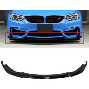 SCITOO Glossy Black Front Bumper Lip CS Style Fits for 2015-2020 for BMW F80 M3 and F82/F83 M4 PP Front Lip Spoiler