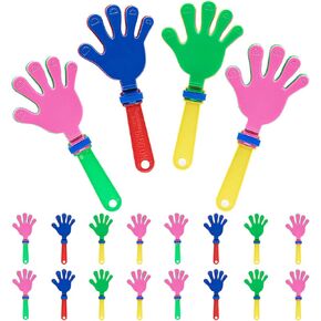 20 Packs Hand Clappers, Noise Makers Party Favors Plastic Clapper, Cheer Clappers for Holiday Events, Sporting Events, Mixed Colors
