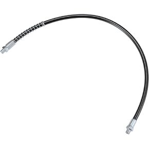 1Pc 24 Inch Universal 1/8" NPT Grease Gun Flex Hose - Trailer Flex Grease Hose Extension Non-Slip - Metal Black