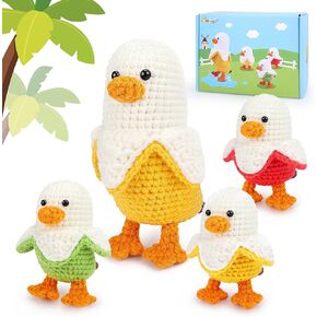 Crochet Kit for Beginners-2PCS Cat Crochet Kits for Adults Kids, Crochet Starter Kit with Step-by-Step Video Tutorials, Crochet Animals Kits DIY Craft Knitting Kit Learn to Crochet Kits for Adults