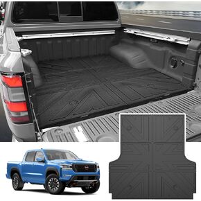 Truck Bed Mat Compatible with 2022-2024 Nissan Frontier 5FT Short Bed Mat Trunk Bed Mat TPE All Weather Truck Bed Liner Frontier Accessories（5FT Short）