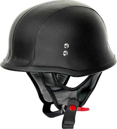 Outlaw T99 German Style Motorcycle Half Helmet for Men & Women DOT Approved - Adult Unisex Skull Cap for Bike Scooter Moped in Saudi Arabia