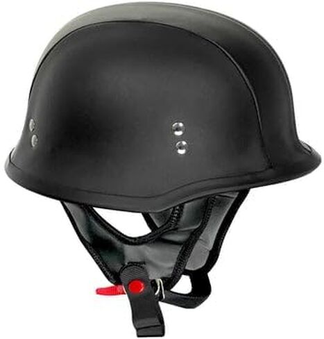 Outlaw T99 German Style Motorcycle Half Helmet for Men & Women DOT Approved - Adult Unisex Skull Cap for Bike Scooter Moped in Saudi Arabia