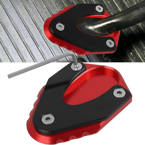 Kickstand Extension Pad Replacement For Honda Grom 2013-2024 Side Stand Enlarger Foot Plate Replacement for Honda Monkey 125 Z125 2019-2023 (Black) in Kuwait