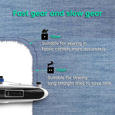 Handheld Sewing Machine,Two dear,Mini sewing machine,Easy to Use and Fast Stitch Suitable for Clothes,Fabrics, DIY Home Travel Electric Handheld Sewing Machine for Beginners(Black) in Kuwait