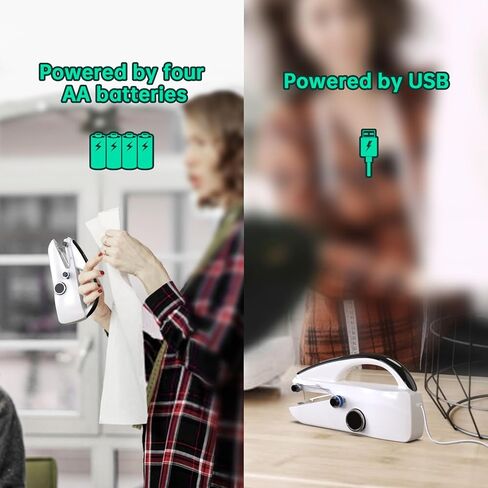 Handheld Sewing Machine,Two dear,Mini sewing machine,Easy to Use and Fast Stitch Suitable for Clothes,Fabrics, DIY Home Travel Electric Handheld Sewing Machine for Beginners(Black) in Kuwait