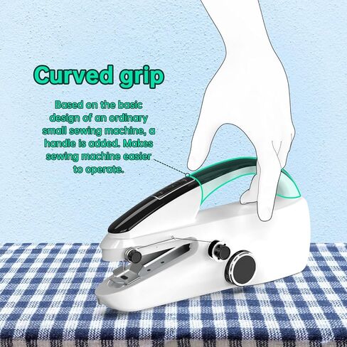 Handheld Sewing Machine,Two dear,Mini sewing machine,Easy to Use and Fast Stitch Suitable for Clothes,Fabrics, DIY Home Travel Electric Handheld Sewing Machine for Beginners(Black) in Kuwait