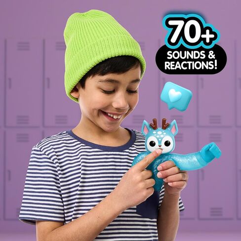 Little Live Pets Hug n' Hang Zoogooz - Duroo Deer. an Interactive Electronic Squishy Stretchy Toy Pet with 70+ Sounds & Reactions. Stretch, Squish & Link Their Hands. Display Them & Hang Them Around in Saudi Arabia