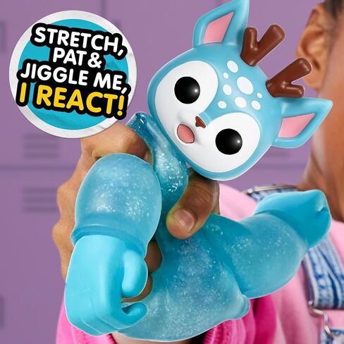 Little Live Pets Hug n' Hang Zoogooz - Duroo Deer. an Interactive Electronic Squishy Stretchy Toy Pet with 70+ Sounds & Reactions. Stretch, Squish & Link Their Hands. Display Them & Hang Them Around in Saudi Arabia