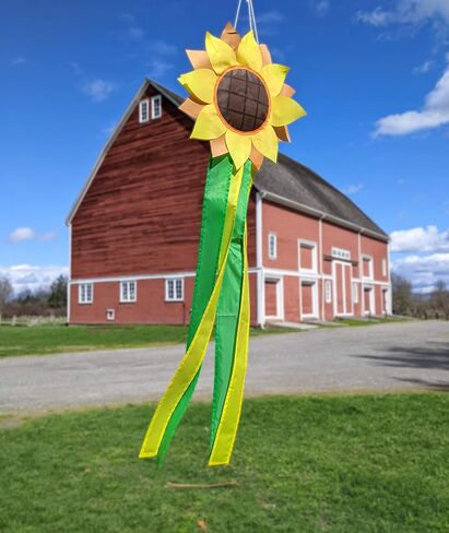 Madrona Brands Sunflower Windsock | Durable Outdoor Hanging Decoration | Yard, Garden, Patio, Home and More | 42-Inch in Kuwait