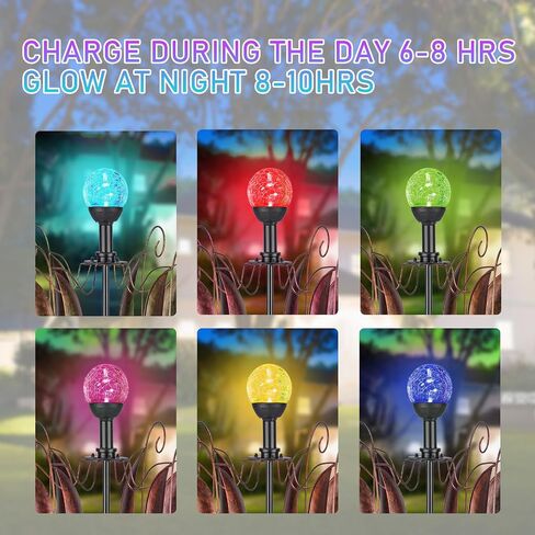WONDER GARDEN Wind Spinners for Yard and Garden-Solar Wind Spinners - 61 Inch Wind Sculptures & Spinners with LED Changing Light Glass Ball for Garden Outdoor Decor in Saudi Arabia